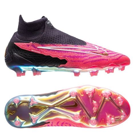 nike phantom gx elite fg - roze/zwart/wit limited edition